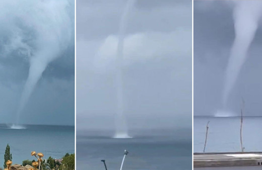 Van Gölü’nde hortum çıktı!