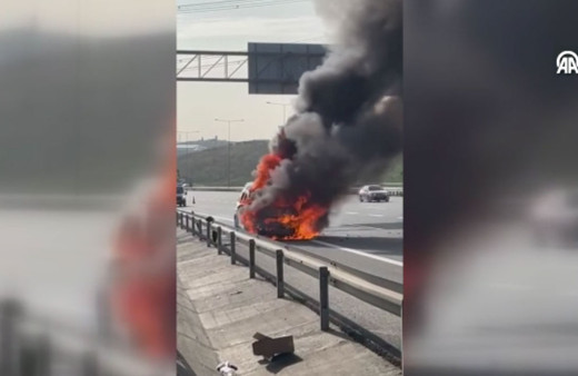 Seyir halindeyken alev alan cip cayır cayır yandı!