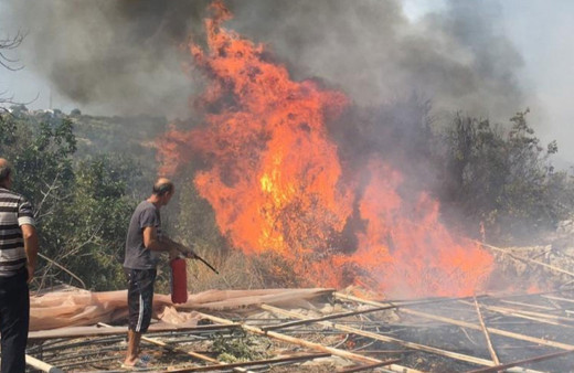 Serada çıkan yangın yayıldı, 10 dönüm makilik alan yandı!