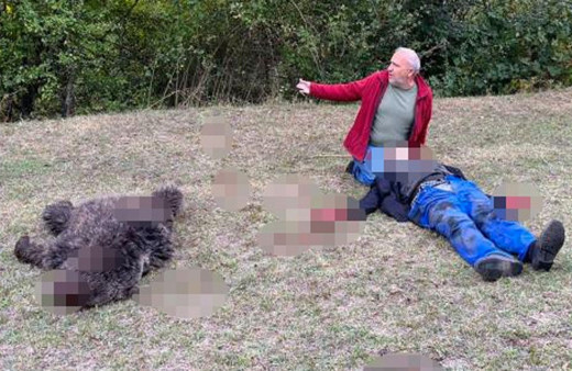 Artvin'de köye inen ayı yaşlı adama saldırdı feryadı duyan komşuları koştu dehşet görüntü