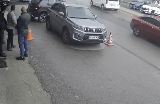 Trabzon'da otomobil vitrine girdi!