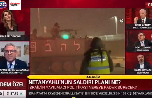 Sözcü TV'de Cohen Yanarocak İsrail'i savunurken skandal ifadeler kullandı: Biz kesip biçmeyelim mi?