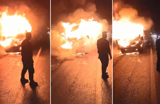 Bursa’da seyir halindeki kamyonet cayır cayır yandı!