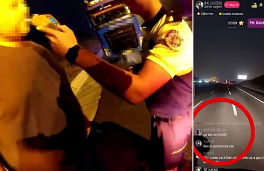 Seyir halinde TikTok canlı yayını açan şoför cezayı yedi!