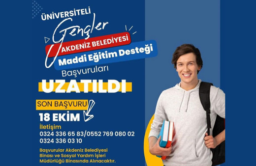 Akdeniz Belediyesi'nin burs başvuru süreci uzatıldı!