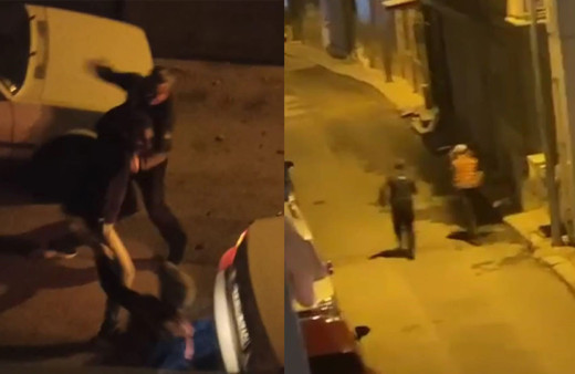 Babasının kavga ettiği şahıslara av bıçağıyla saldırdı! 1 kişinin öldüğü kavganın görüntüleri