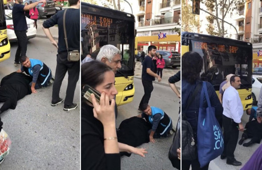 İstanbul'da belediye otobüsü yayaya çarptı!