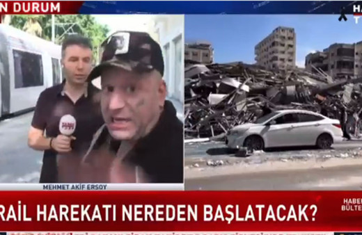 İsrailliler canlı yayın yapan Habertürk muhabiri Mehmet Akif Ersoy'a saldırdı