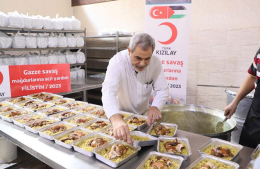 Kızılayın Gazze'deki aşevinde, yeniden sıcak yemek çıkarılmaya başlandı!