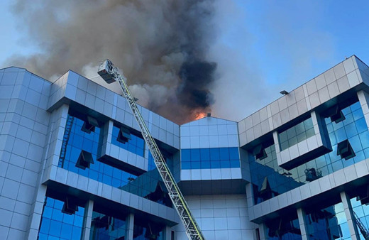 Konya'da belediye binasında yangın!