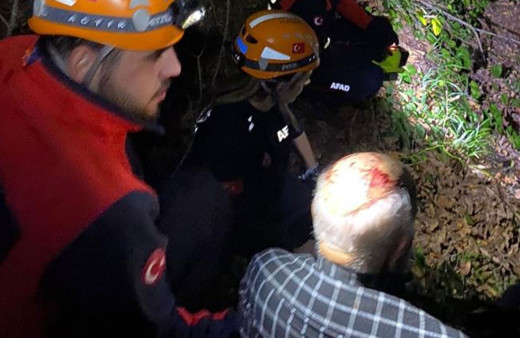 80'lik dede kestane toplarken yaralandı! 3 saatte kurtarıldı!