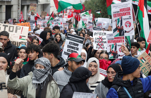 İspanya'da öğrenciler Filistin’e destek için ders bıraktı!