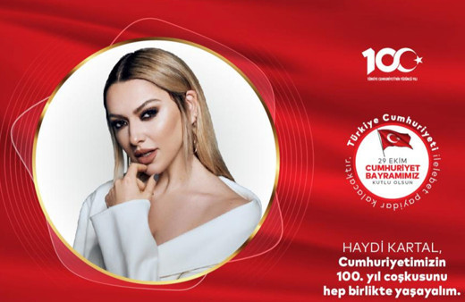 Hadise Cumhuriyet'in 100. yılında Kartal'da sahneye çıkacak