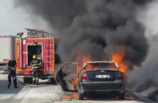 Seyir halinde yanmaya başladı, cayır cayır yandı!