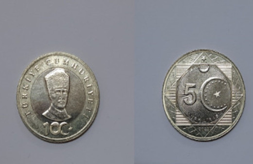 Hazine ve Maliye Bakanlığı, Cumhuriyet'in 100. yılına özel basılan hatıra parasını tanıttı