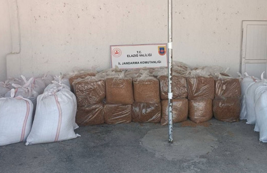 Elazığ'da 1,5 ton kaçak tütün ele geçirildi!