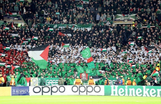 Celtic'ten Filistin bayrağı açan taraftarlara yasak