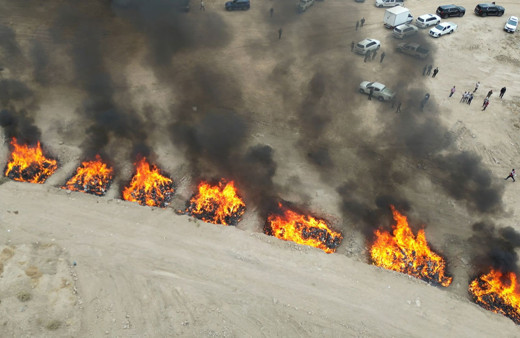 Kerkük'te 15 ton uyuşturucu hap imha edildi!