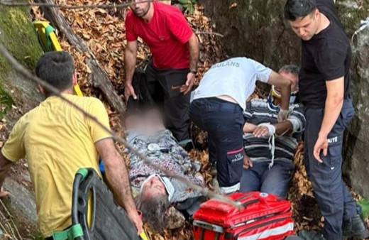 İki kardeş mantar toplarken uçurumdan yuvarlandılar!