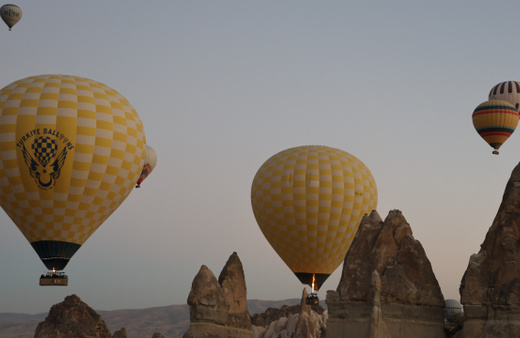 Kapadokya’yı 550 bin turist kuş bakışı izledi