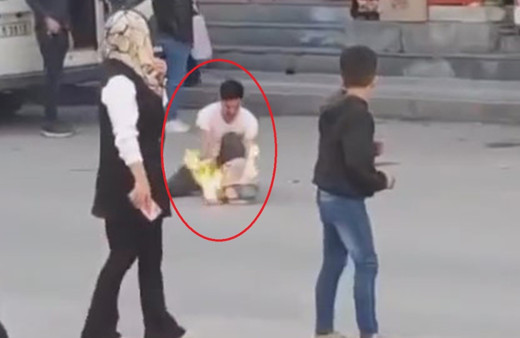Şırnak'ta bir şahıs yanan piknik tüpünü balkondan aşağı attı