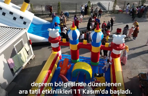 Kahramanmaraş'ta depremzede çocukların yüzü güldü Bakan Mehmet Özhaseki paylaştı