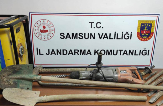 Samsun'da definecilik yapan 4 kişi suçüstü yakalandı!