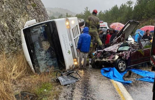 Taziyeye giderken kaza yaptılar: 1 ölü, 5 yaralı!