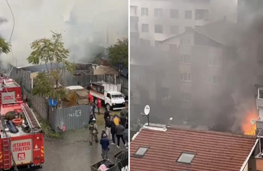 İstanbul Ataşehir’de hurda deposunda yangın!