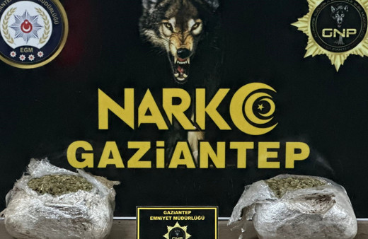 Gaziantep’te 1.5 kilogram skunk ele geçirildi, şüpheli gözaltına alındı