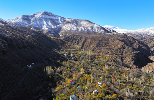 Bingöl’de kızıla boyanan ağaçlar kartpostallık görüntüler ortaya çıkardı