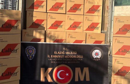 Elazığ'da 1 milyon 505 bin 600 makaron ele geçirildi