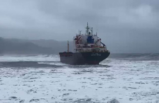 Artvin Hopa'da fırtına nedeniyle karaya oturan gemi personeliyle ilgili yeni gelişme