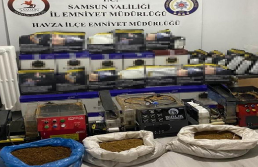 Samsun'da 96 bin 600 adet makaron ele geçirildi