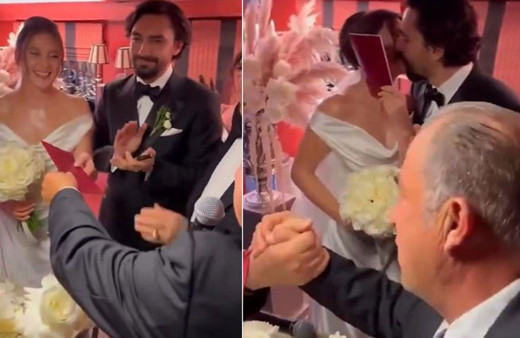 Fatih Terim ünlülerin düğününde ortaya çıktı! Fon vurgunundan sonra ortadan kaybolmuştu