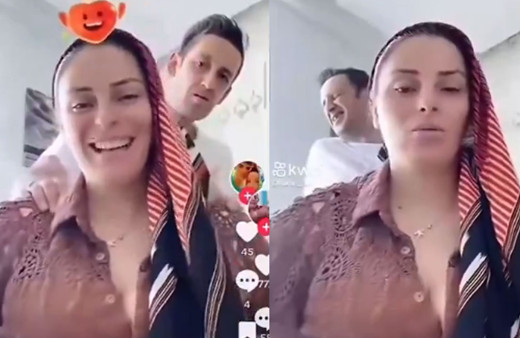 'Laz Kızı' düğmelerini açıp müstehcen yayın yaptı, kocası da ona masaj yaptı! İşte yeni görüntüleri...