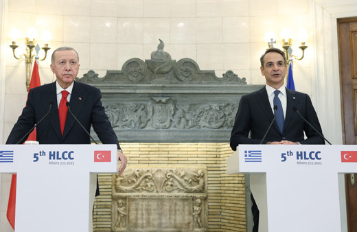 Cumhurbaşkanı Erdoğan, Yunanistan Başbakanı Miçotakis'i kabul etti