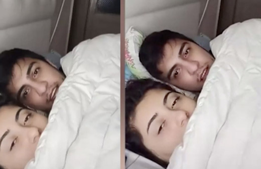 TikTok'ta rezillik diz boyu! Karısıyla yatağa girip yayın açtı...