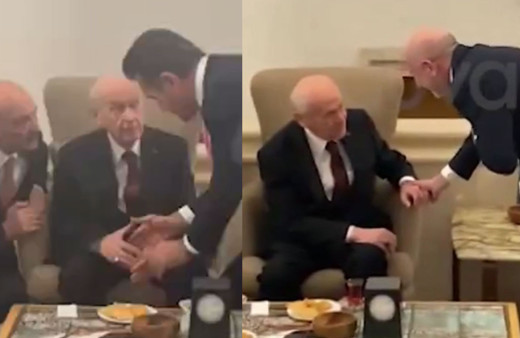 CHP'li Mustafa Sarıgül, Devlet Bahçeli'nin yanına gidip selamlaştı! Bahçeli ne ikram etti?