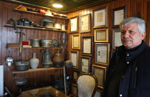 Nevşehir'de esnaflık yapan kişi işyerini müzeye çevirdi