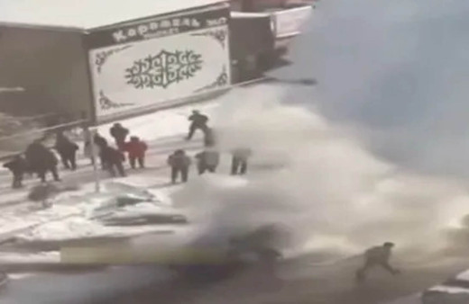 Bişkek'teki Türk Büyükelçiliği önünde patlama! İşte ilk görüntüler...