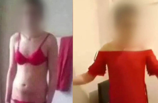 Sosyal medya tacizcisi adama kadın elbisesi giydirdiler hem dövdüler hem oynattılar