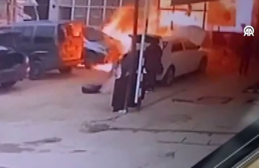 LPG dönüşümü yapan iş yerindeki patlamada 1 kişi yaralandı