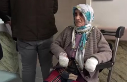 Köpeklerin saldırısına uğrayan yaşlı kadın tedavi altına alındı