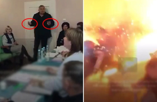 Toplantı yapılan odaya 3 el bombası attı! Ukraynalı milletvekilinin intihar saldırısı kamerada