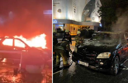 İstanbul'da bir anda alev alan otomobil cayır cayır yandı!