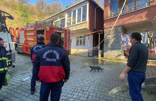 Soba borusundan çıkan yangın korkuttu