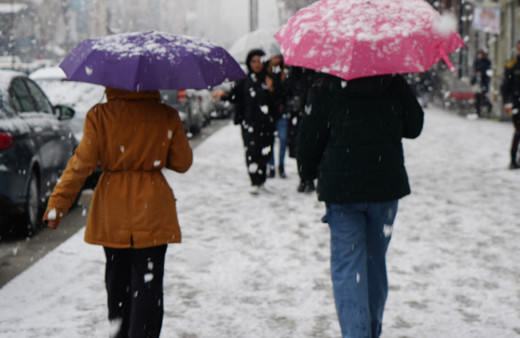 Muş'ta şiddetli kar yağışı başladı