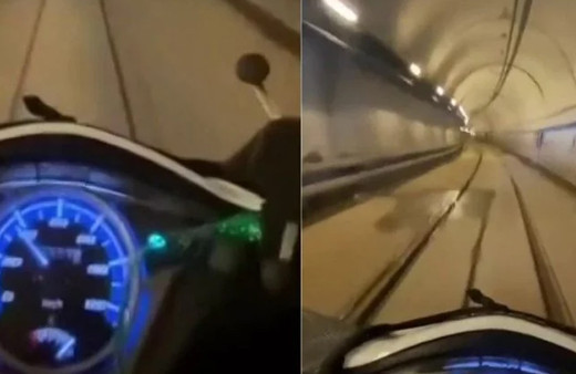 Motokurye Maltepe Metro istasyonuna girdi! İlginç anlar kamerada