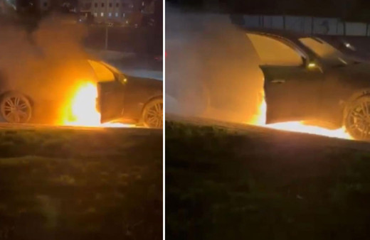 Seyir halindeki otomobil alev alev yandı!